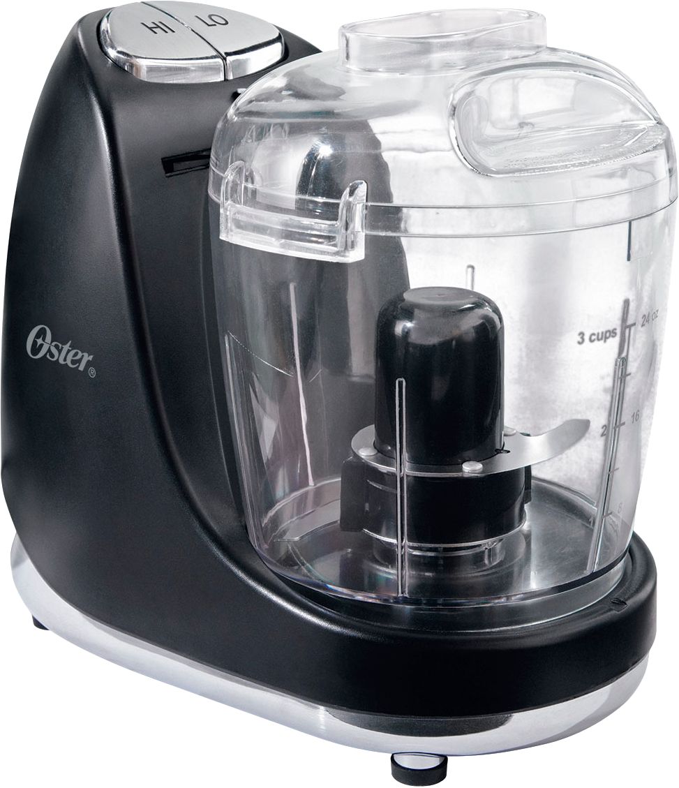 Oster 3 Cup Black Mini Food Chopper with Whisk