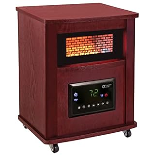 Comfort Zone 750/1 500-Watt 16” Infrared Quartz Wood Cabinet Heater with Remote