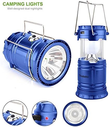 SH-5800 Solar Rechargeable Camping Lantern and Flashlight with 6+1 LED lamp + USB output Power