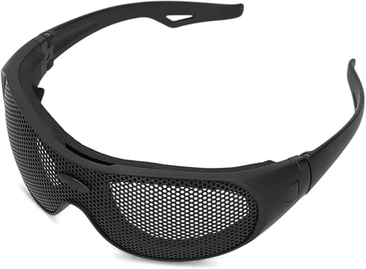 FILFEEL Gafas de seguridad Malla de hierro resistente a los golpes respirable modelado Uv400 viento y arena para los fanáticos militares del juego al aire libre