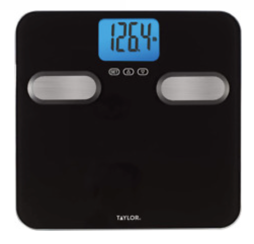 Taylor Precision Products Body Composition 400lb Bathroom Scale Black with Stain