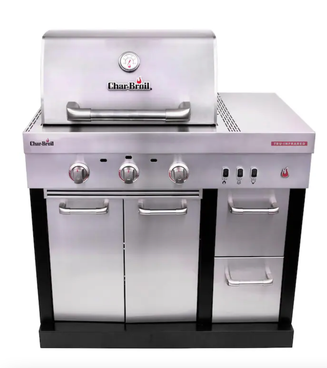 Char-Broil Medallion Series Modular Outdoor Kitchen Amplifire 3-Burner Propane Gas Grill - 463246018