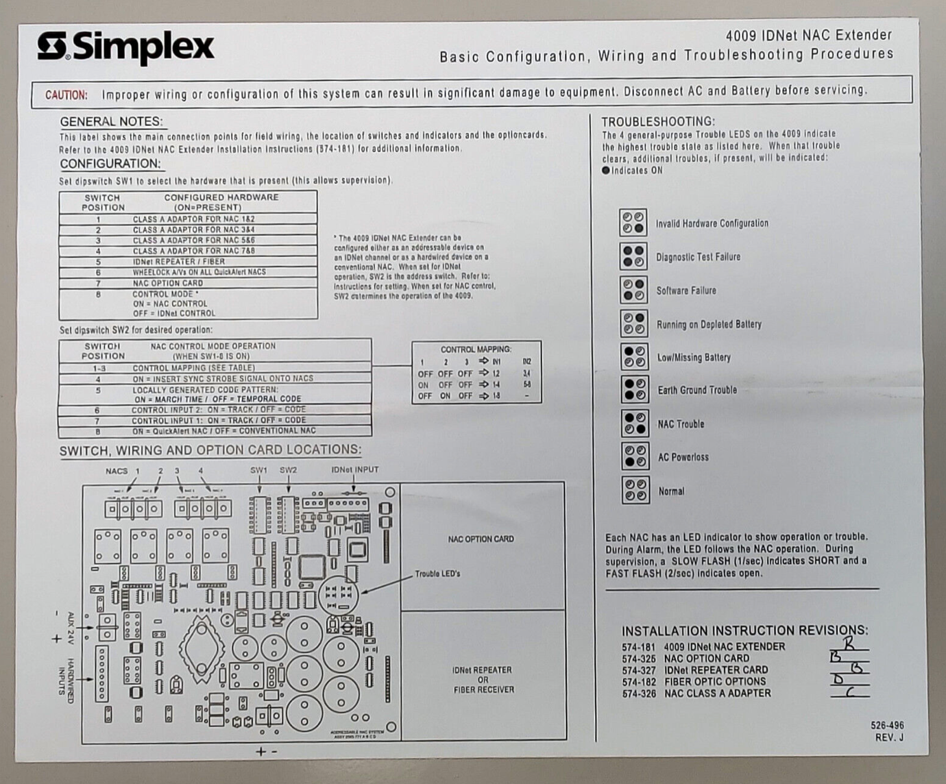 Simplex 4009-9201 NAC Extender 120 v