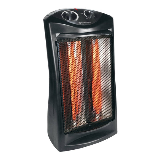 Comfort Zone 1 500-Watt Electric Quartz Infrared Radiant Tower Heater with 3 Hea