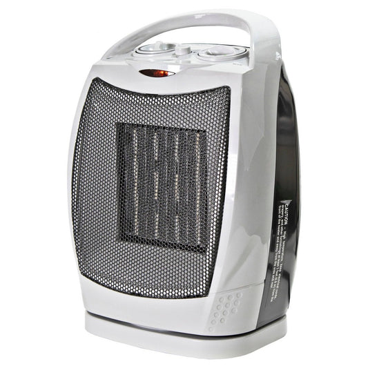 Comfort Zone 1 500-Watt Oscillating Ceramic Heater Energy-Efficient Adjustable