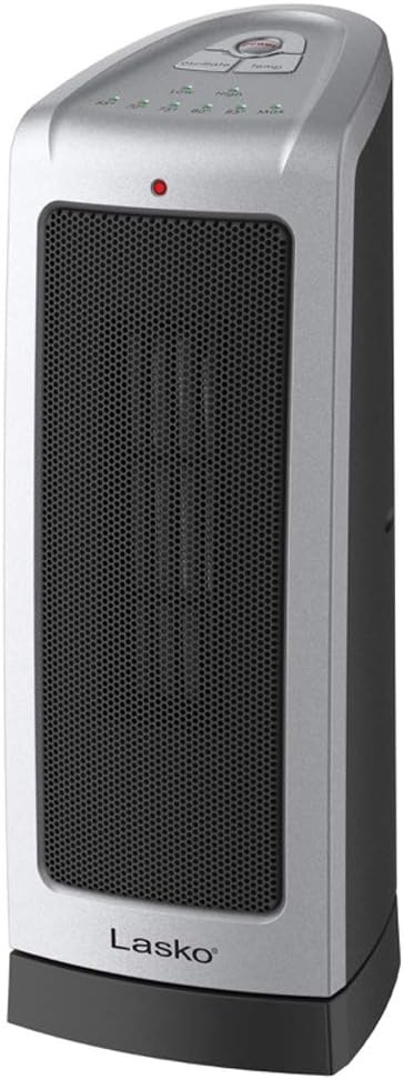 Lasko 1500W Ceramic Tower Electric Space Heater with Adjustable Thermostat 5309